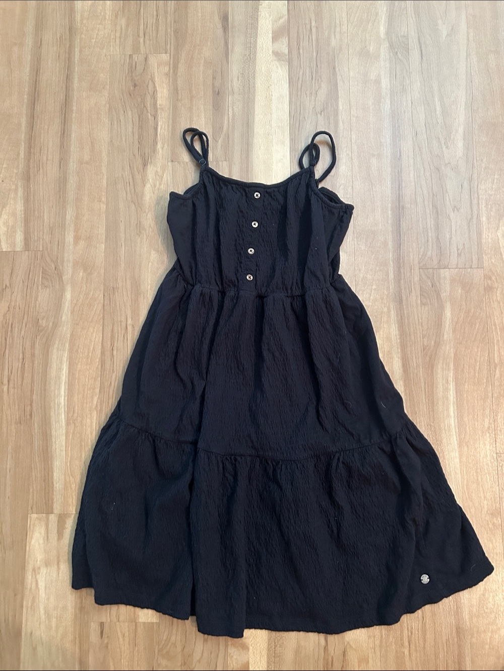 Old Navy Black Tiered Midi Sundress